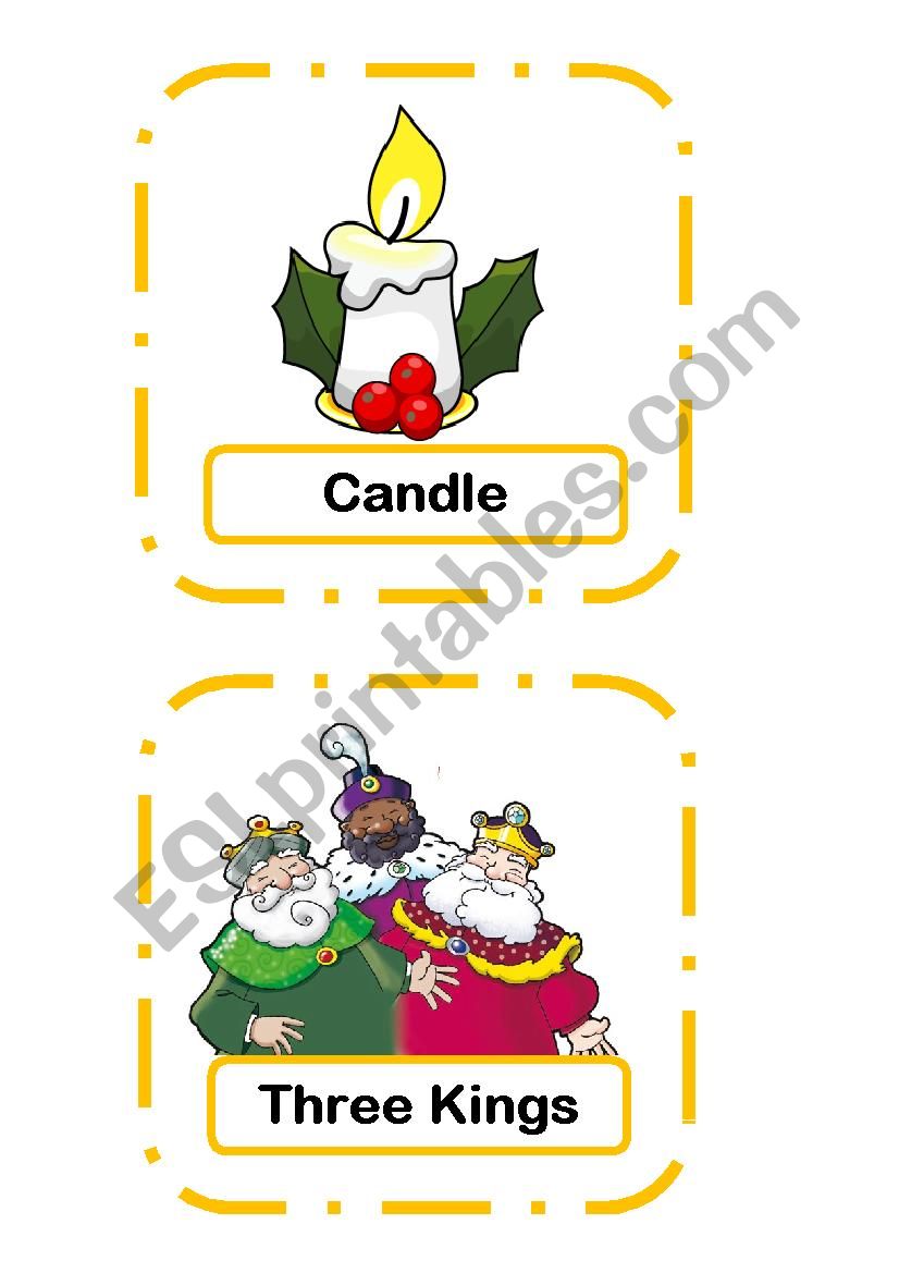 Christmas Flashcards Part 1 worksheet