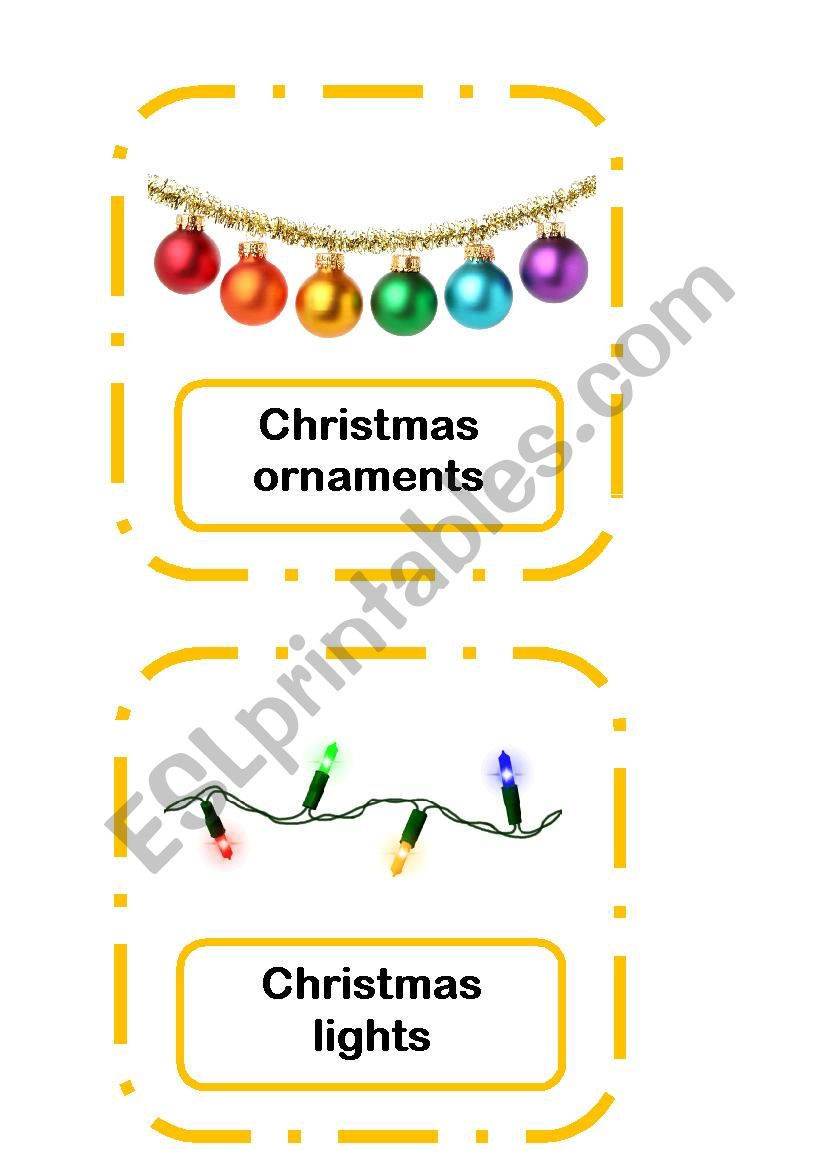 Christmas Flashcards Part 3 worksheet