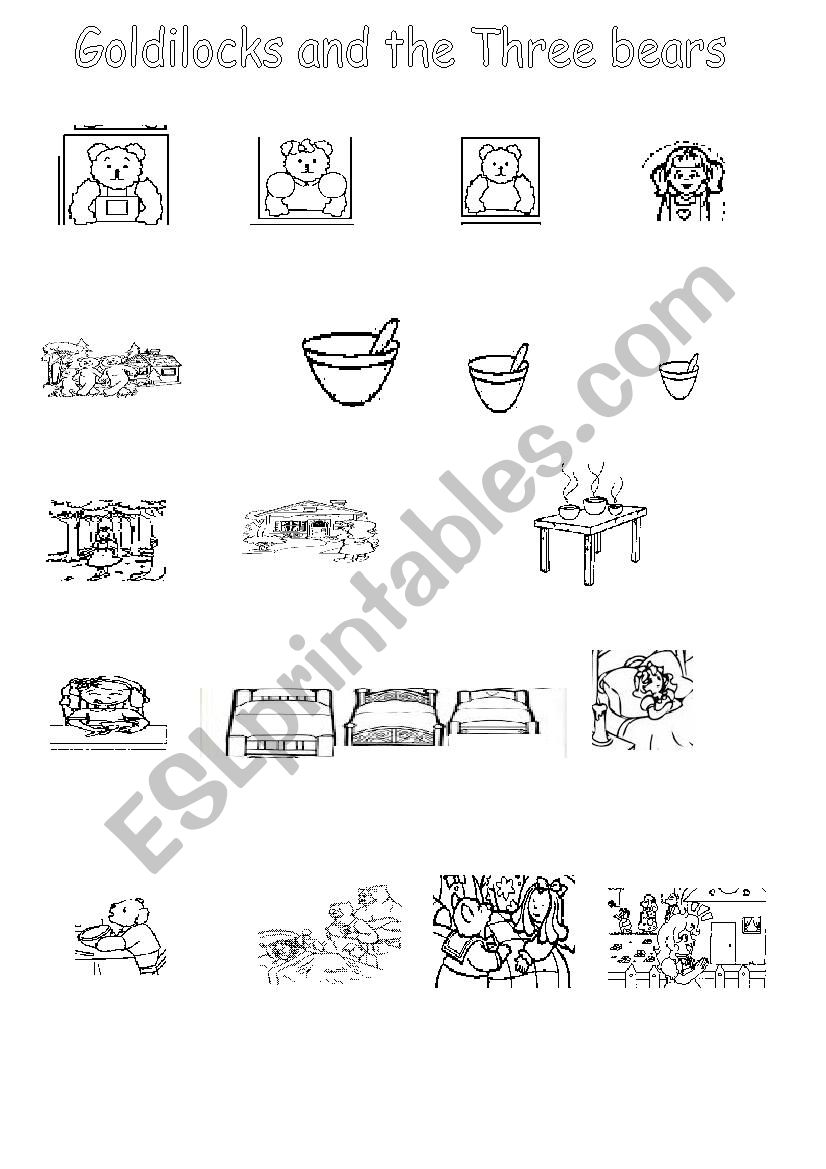 Goldilocks and theThree Bears worksheet