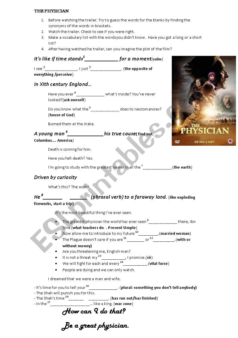 THE PHYSICIAN worksheet