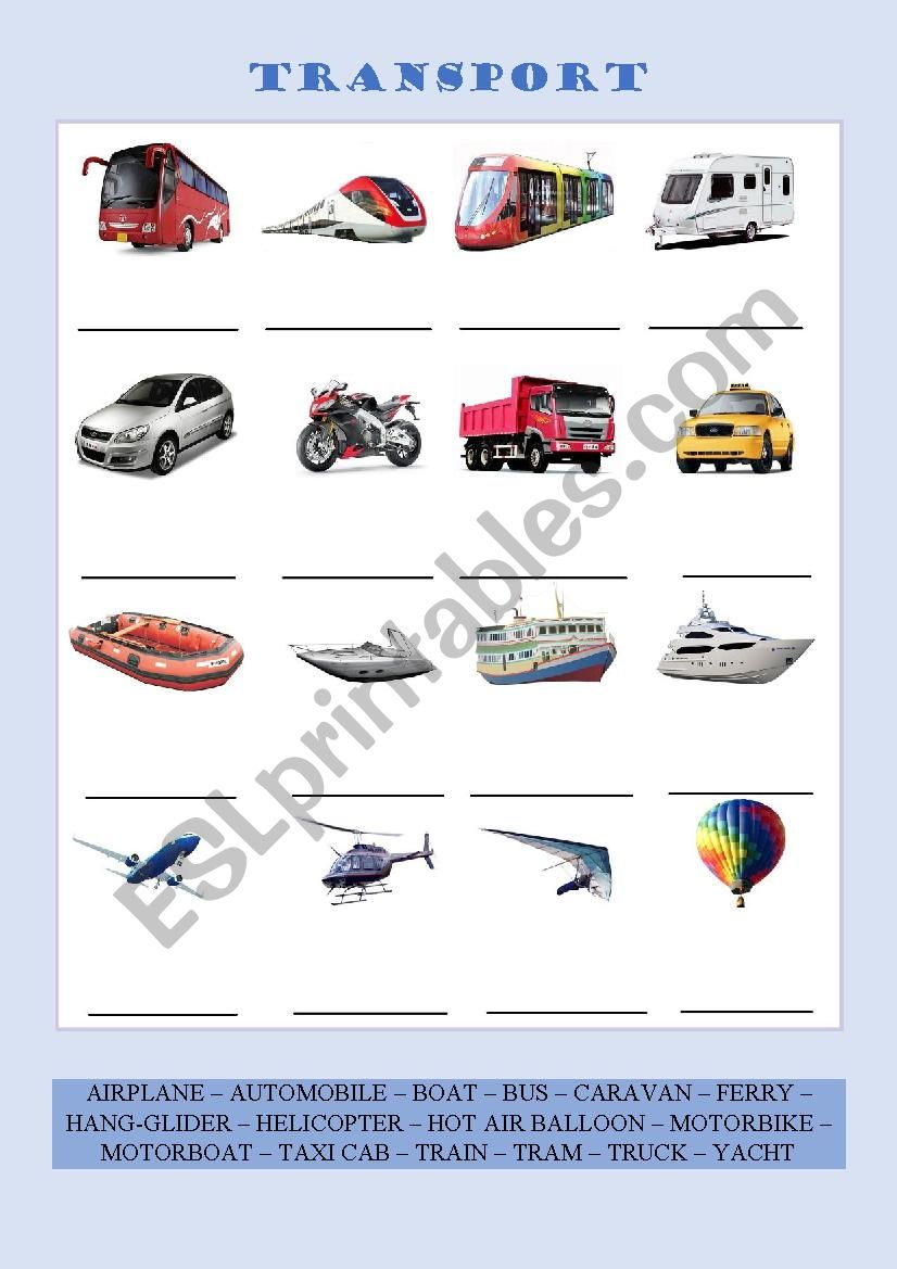 Transport (Vocabulary Series 5)