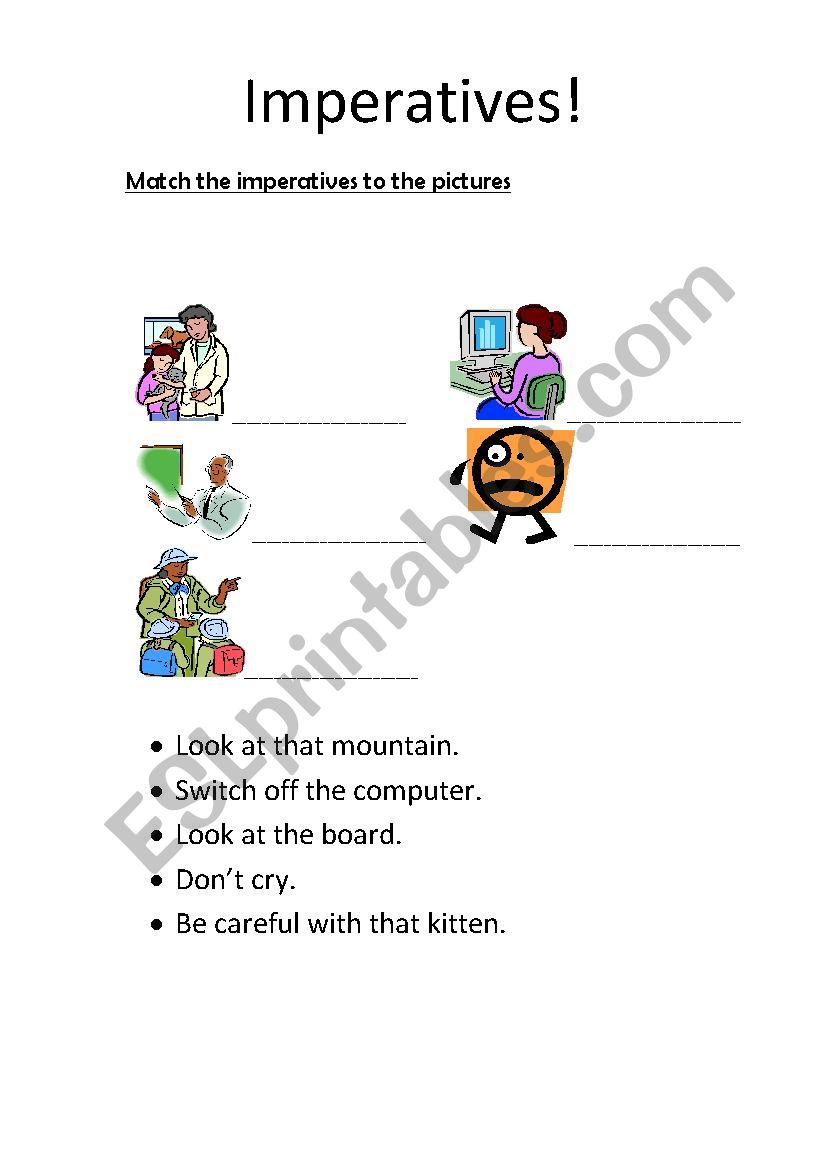 Imperatives worksheet