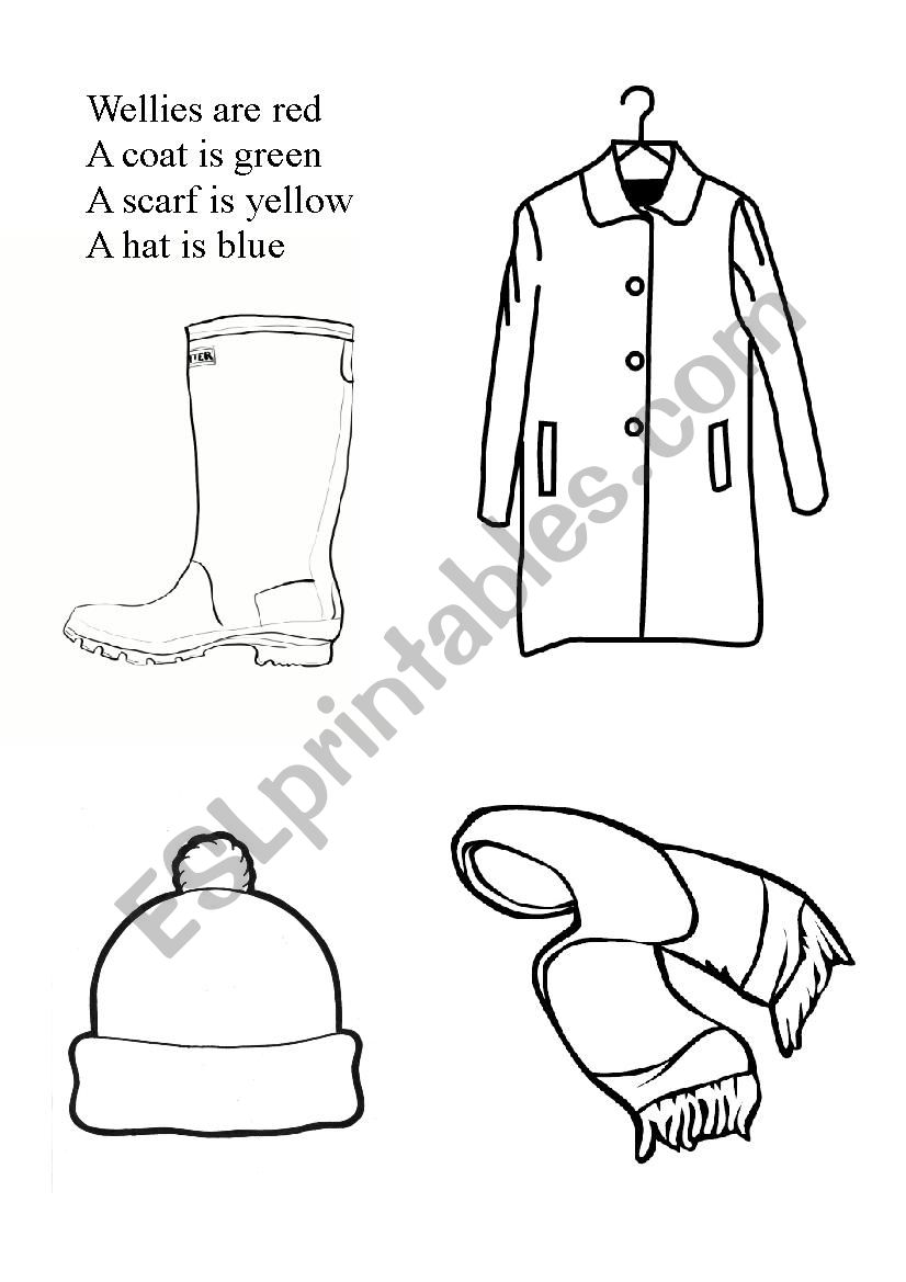 Winter clothes worksheet