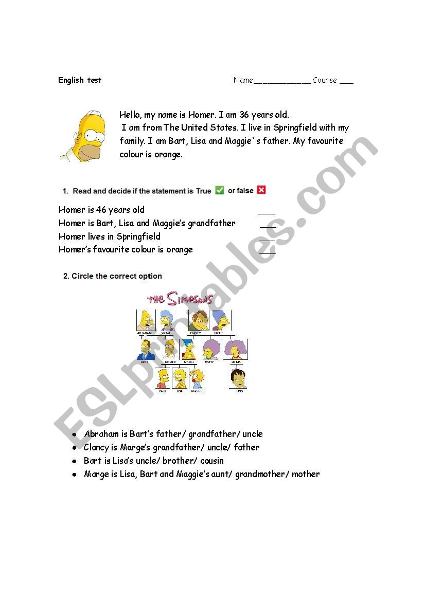 Test worksheet
