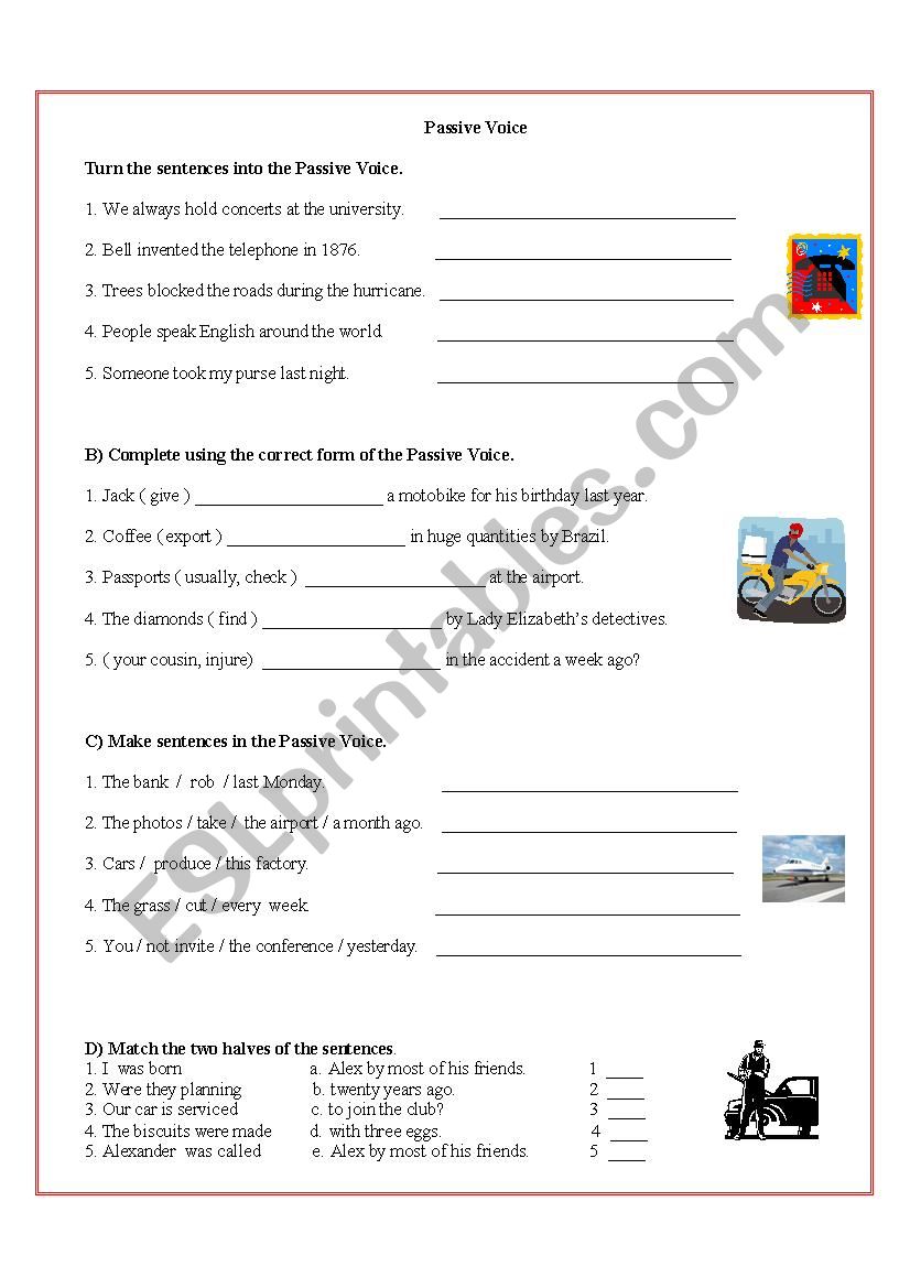 Passive Voice worksheet