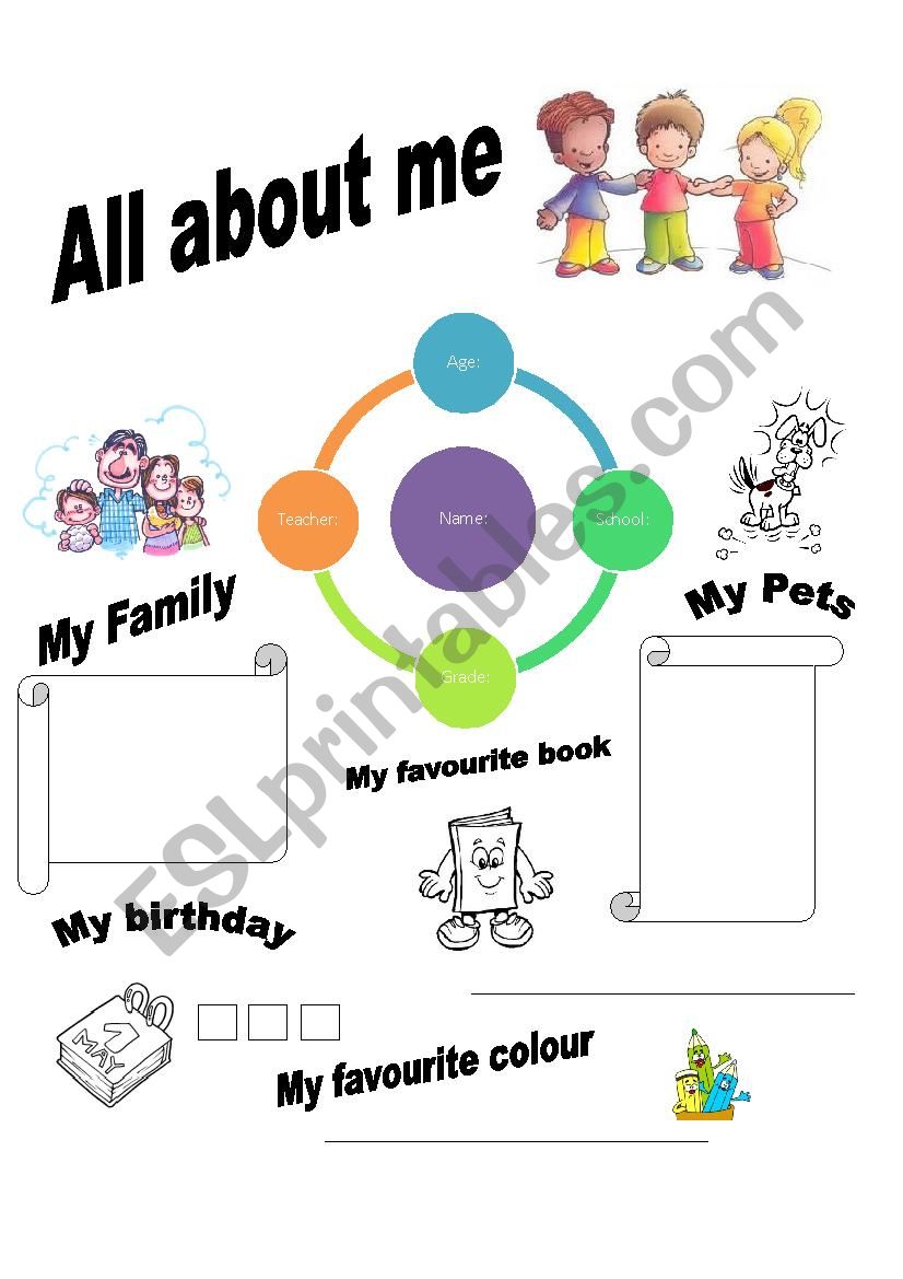 All about me!!! worksheet