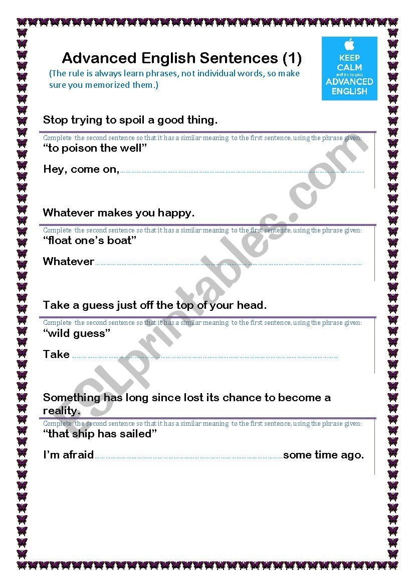 Cool English Phrases(1) worksheet