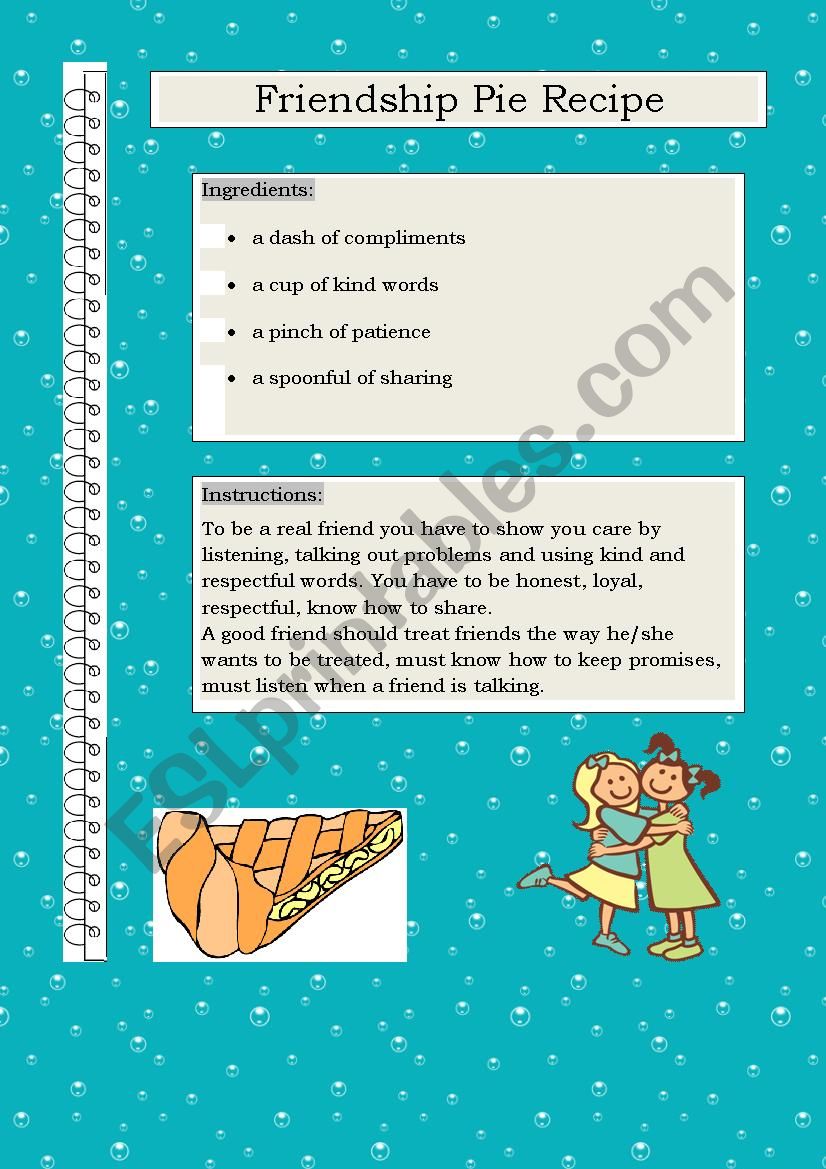 Friendship worksheet