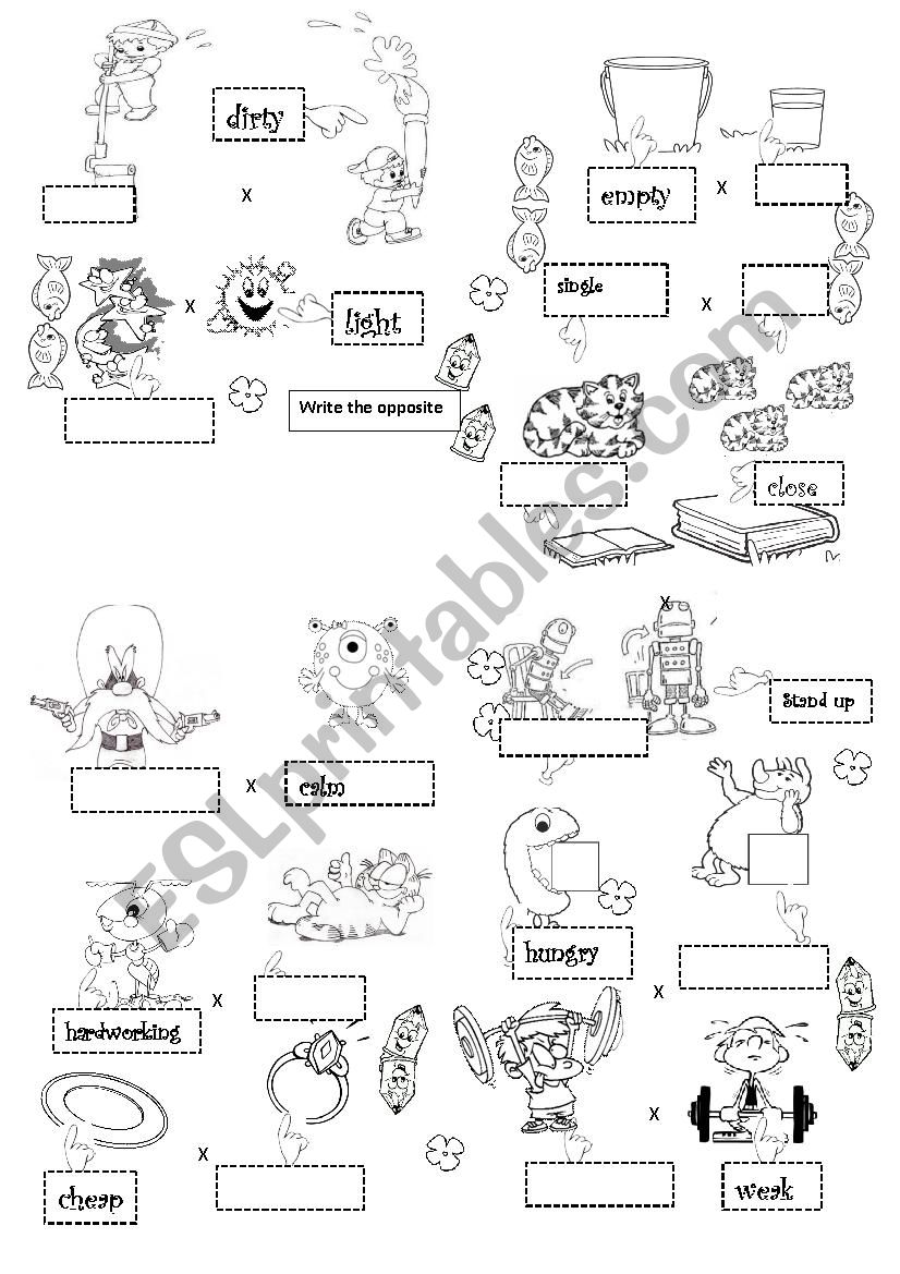 opposites worksheet