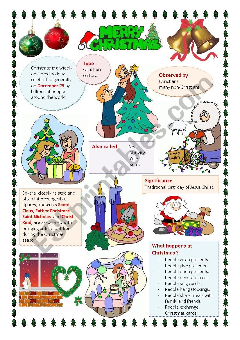 Christmas time. worksheet