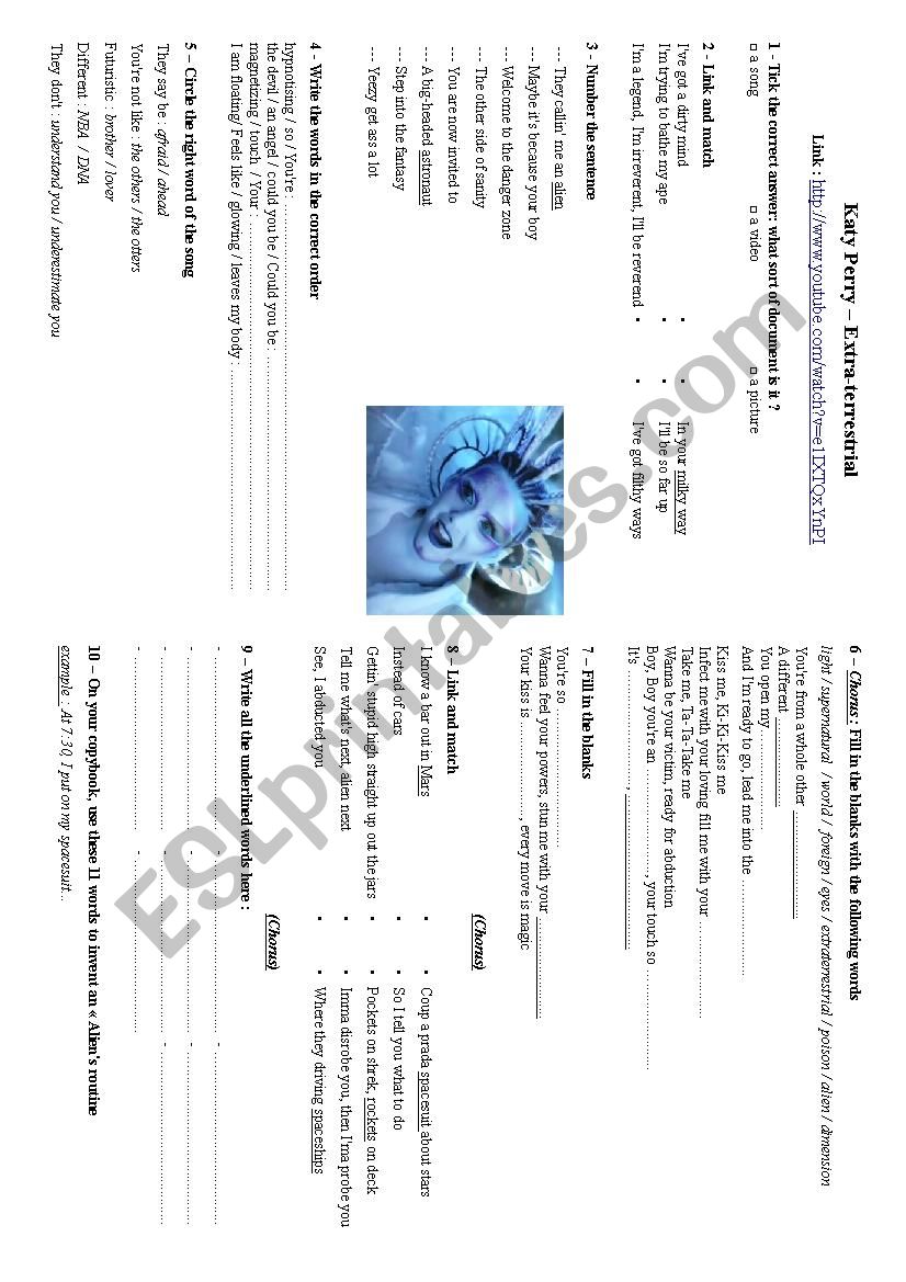 extraterrestrial excursions worksheet