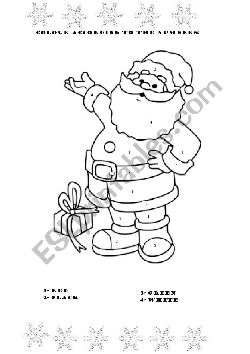 Santa Claus - Colouring worksheet