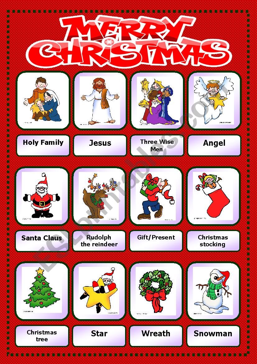 Christmas: pictionary_1 worksheet