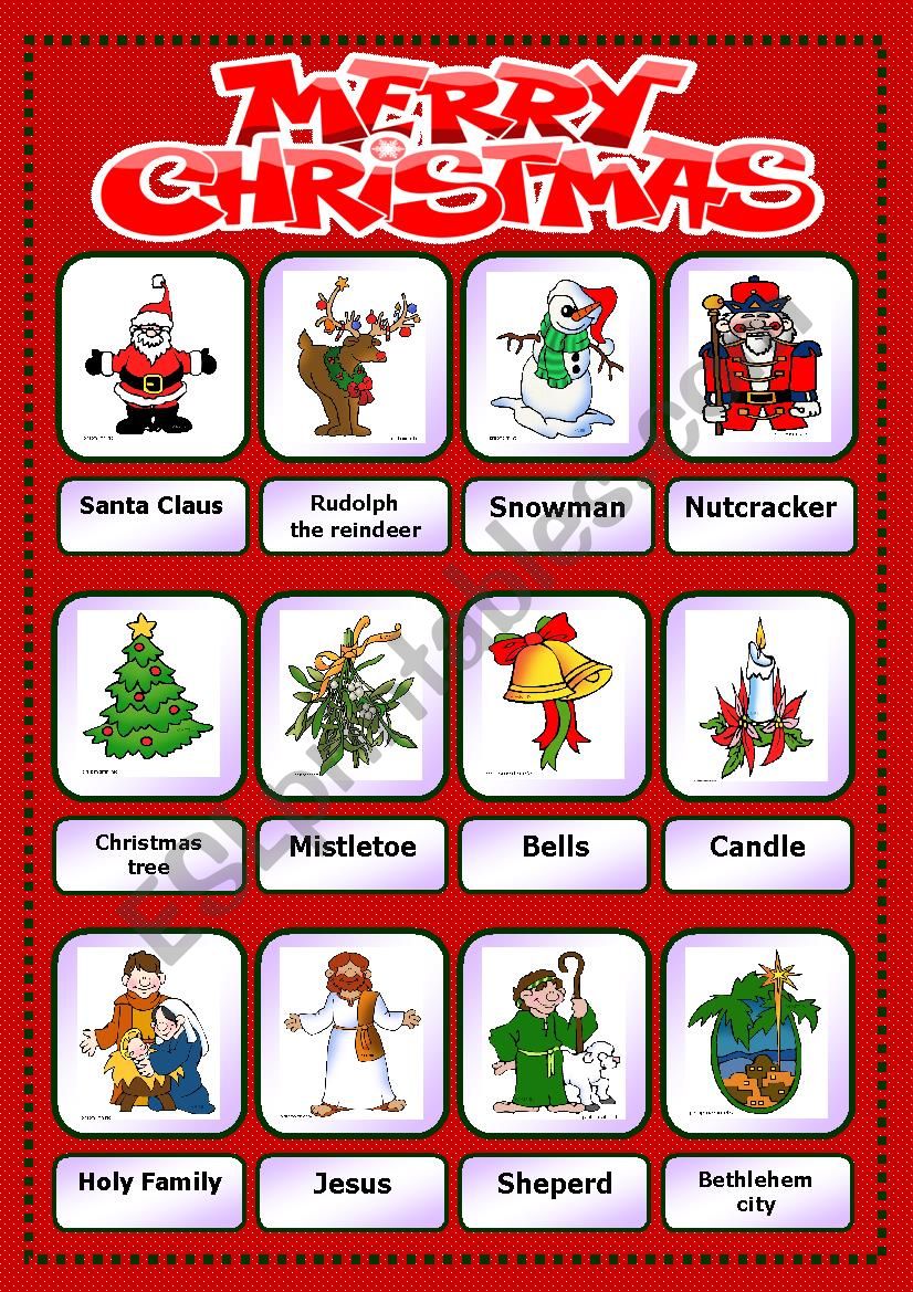 Christmas: pictionary_3 worksheet