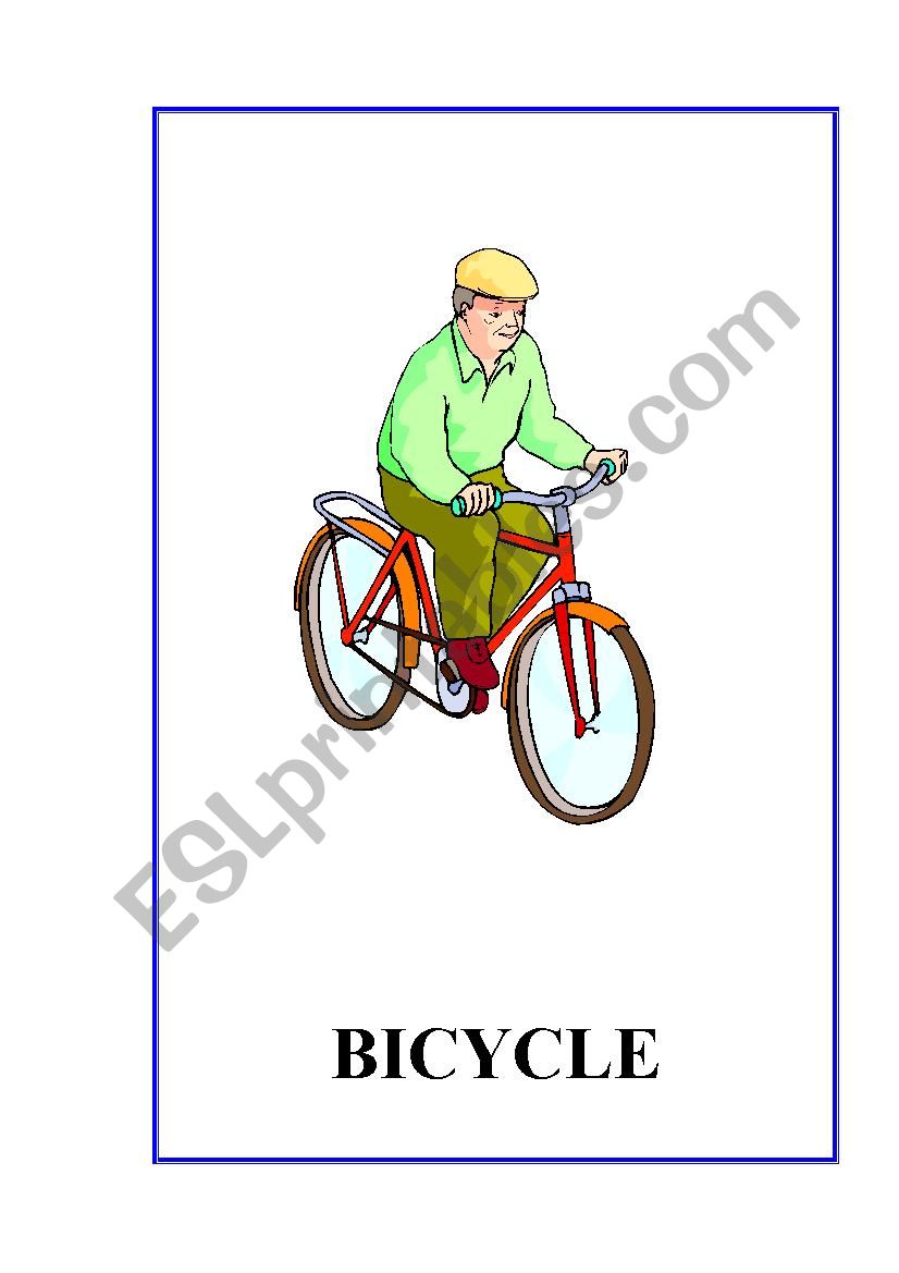 Means of Transport flashcards.10 fully editable flashcards