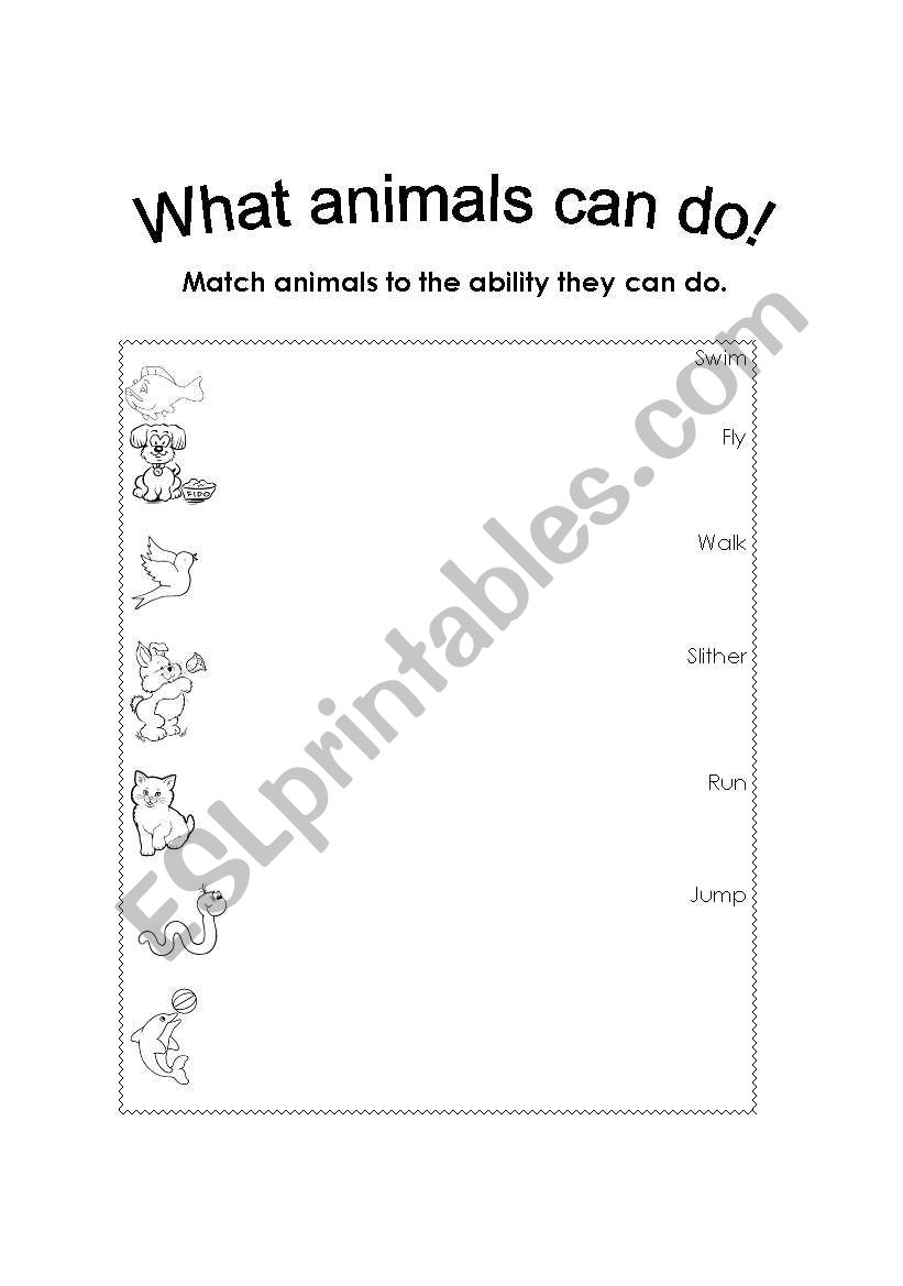 Animals Can Do worksheet