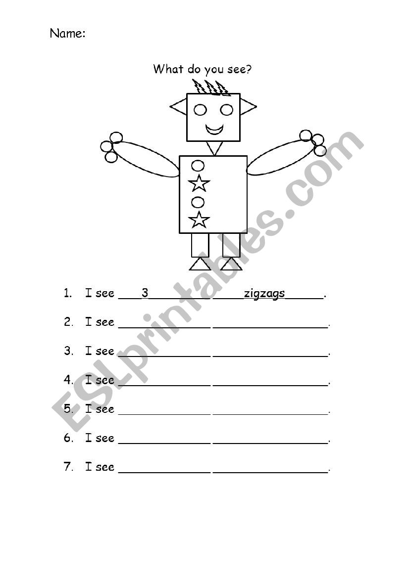 Shapes and Numbers worksheet