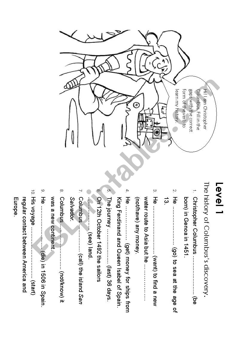 Columbuss discovery worksheet