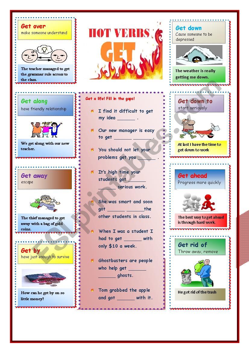 Hot verbs: Get worksheet