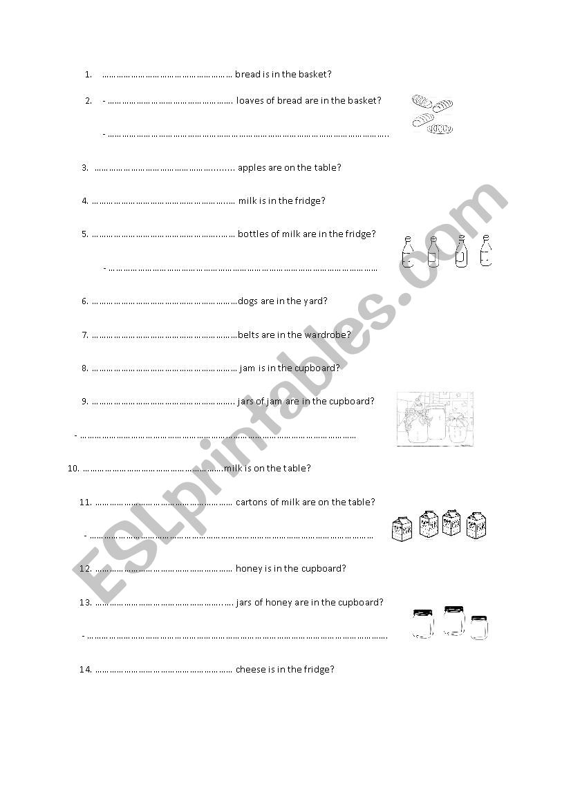 Much - Many worksheet