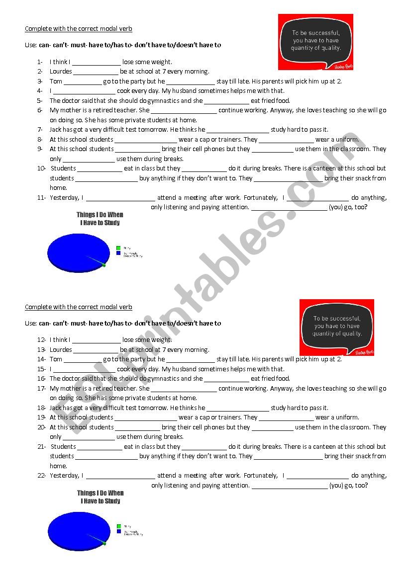 MODAL VERBS worksheet