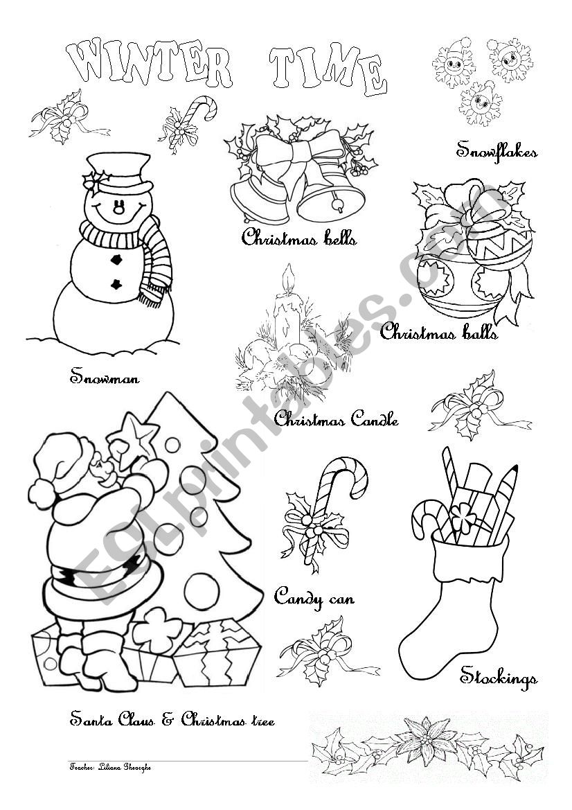 winter time worksheet