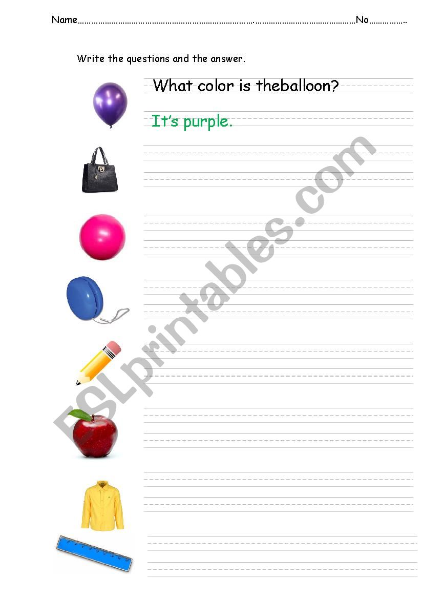 Color Worksheet worksheet