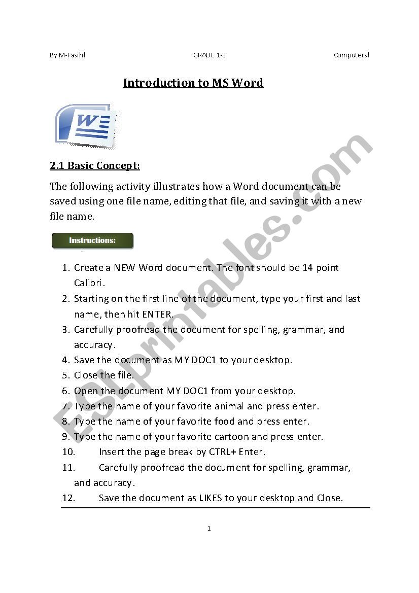 computer assignments for students