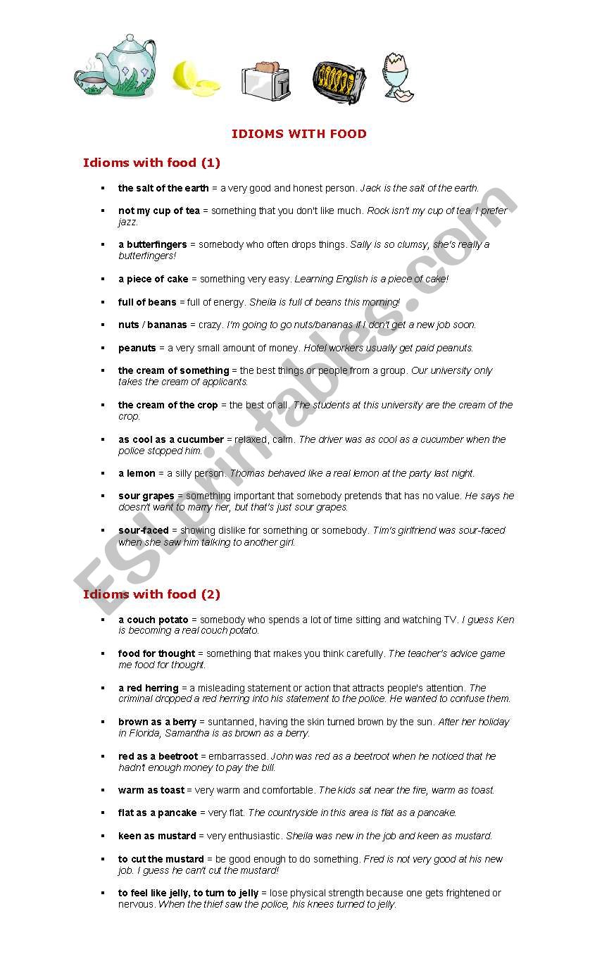 idioms worksheet