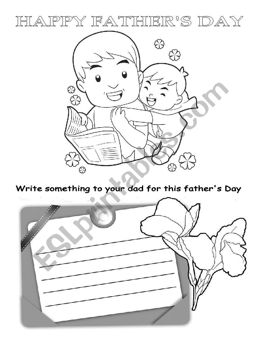 Fathers Day worksheet