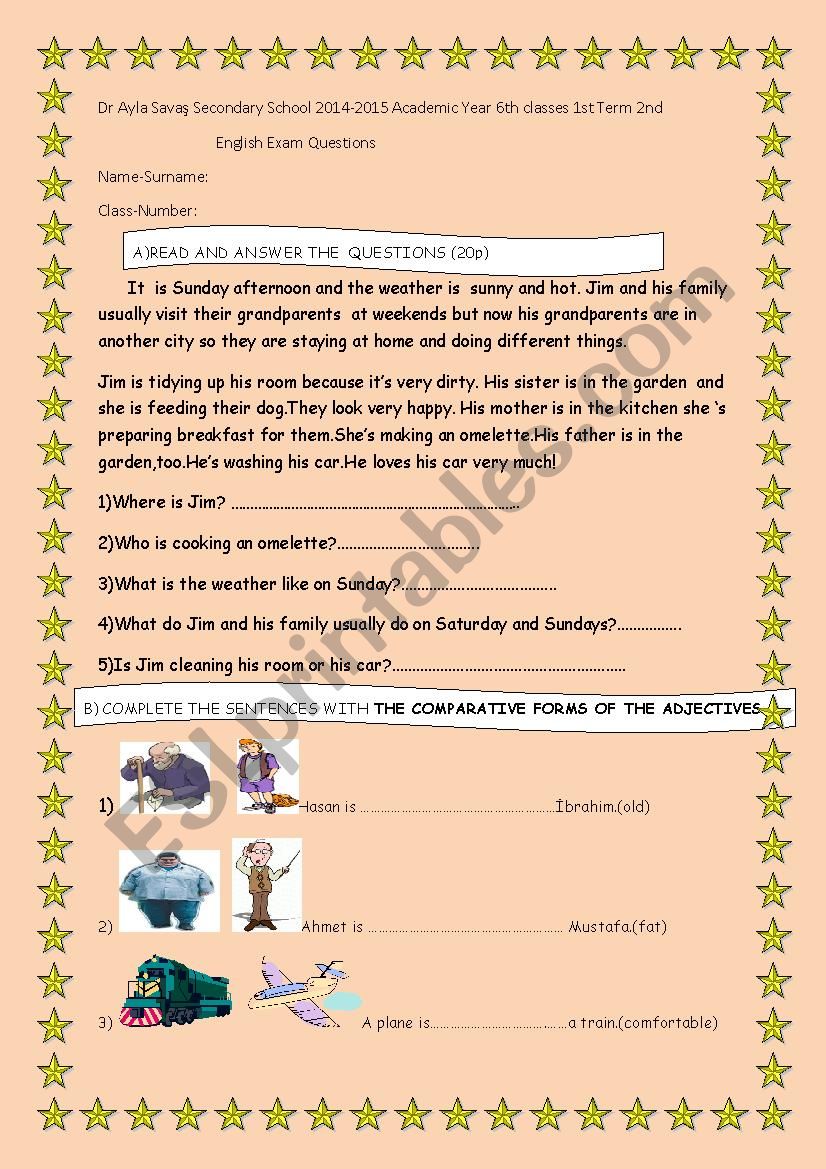  Present Simple or present continuous,Exam Paper