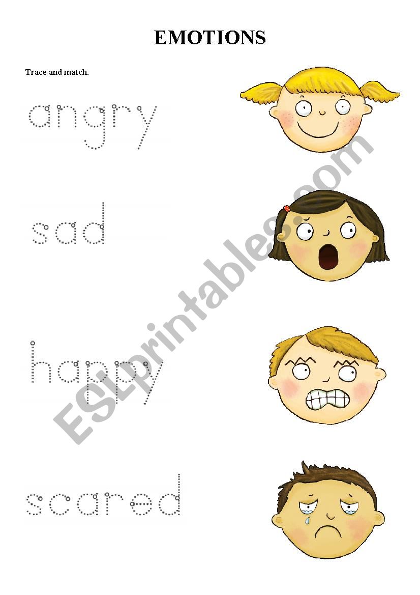 Emotions worksheet