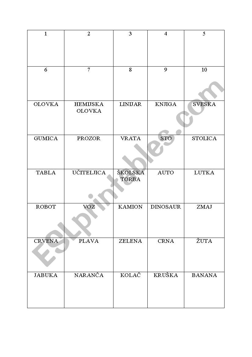 flashcards worksheet