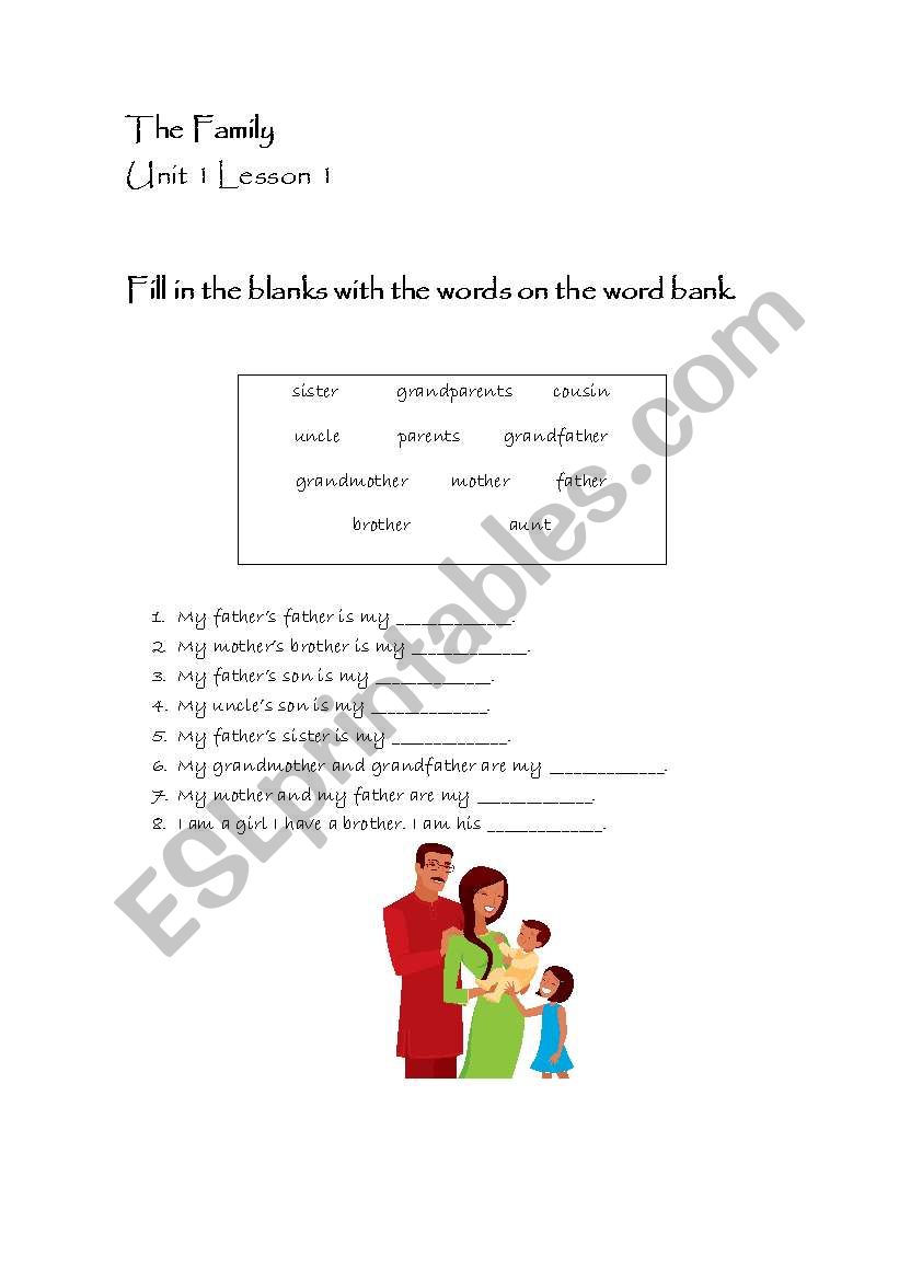 The family worksheet