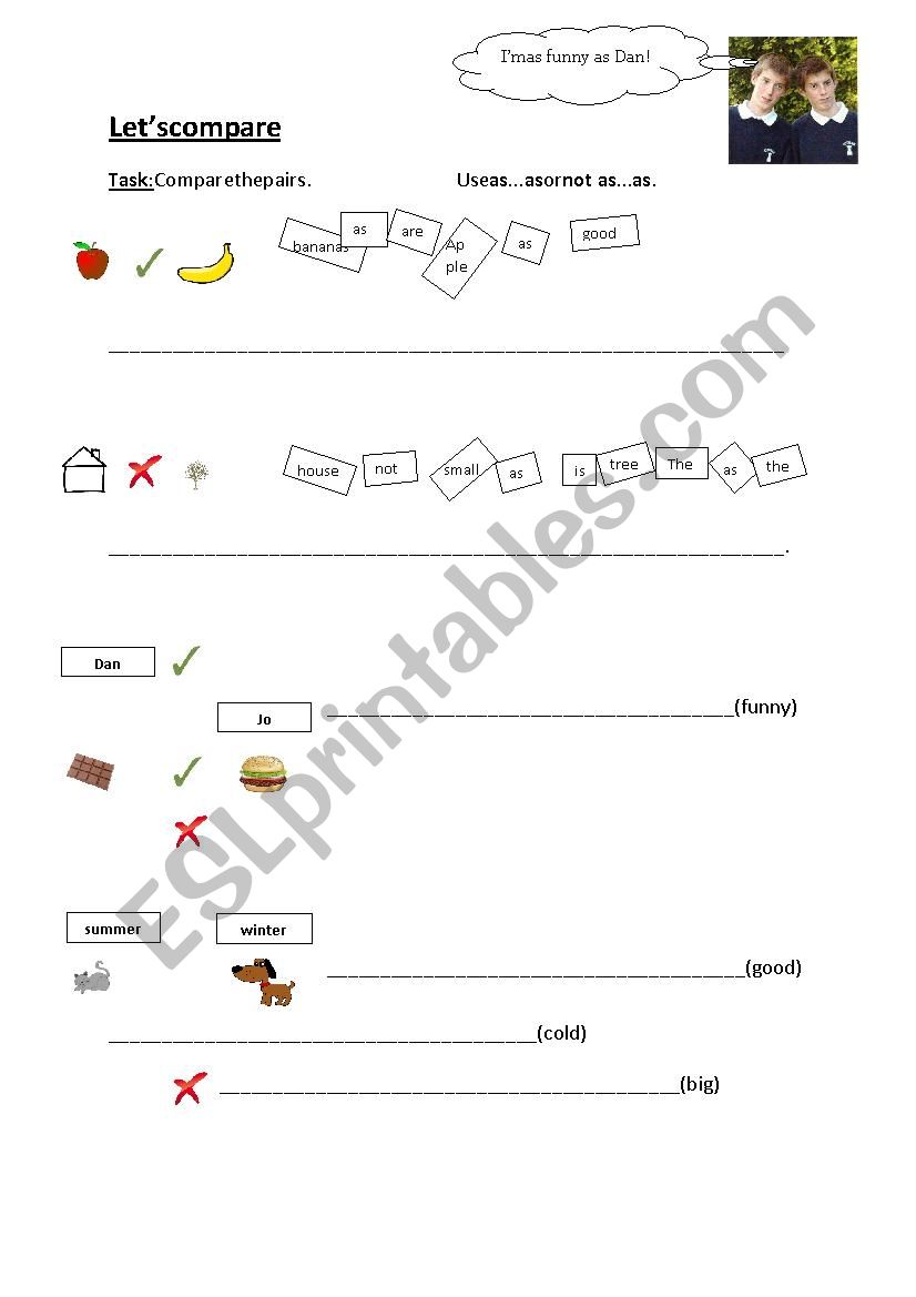 As..as comparison of adjectives 