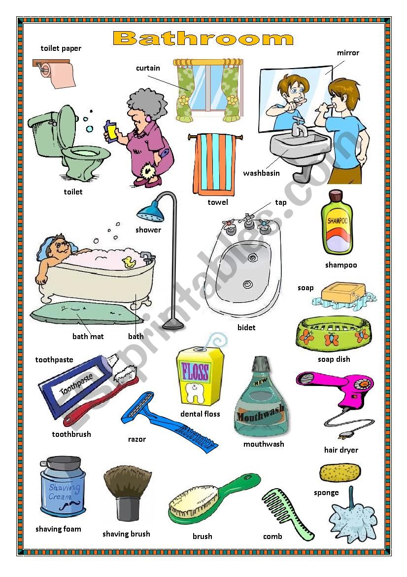 Bathoom. worksheet