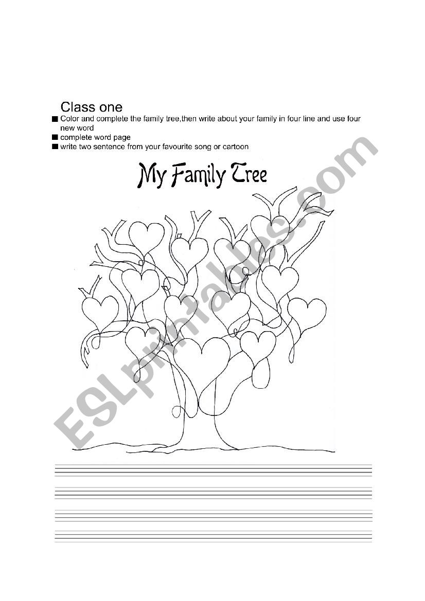 family tree worksheet