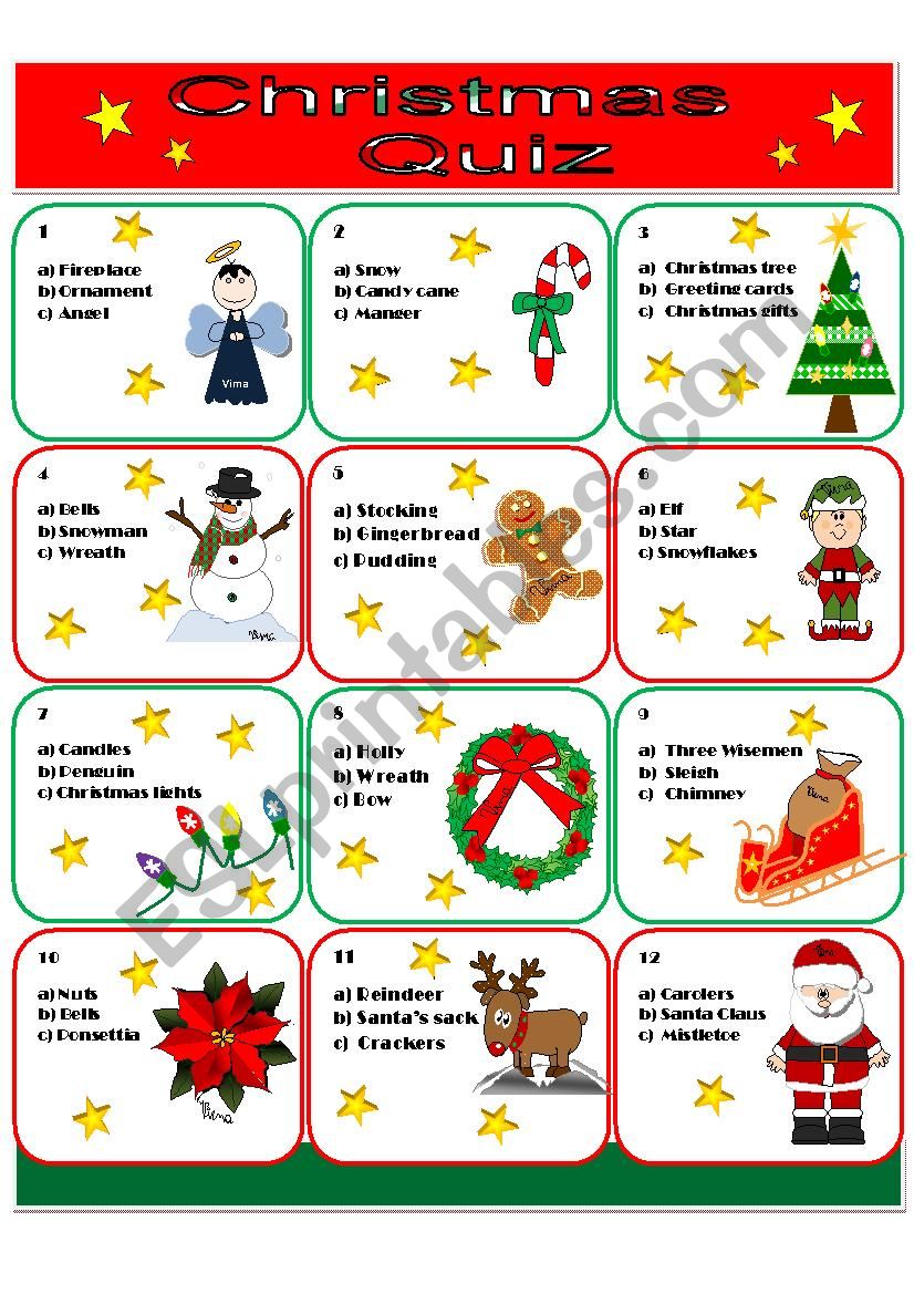 Christmas Quiz worksheet