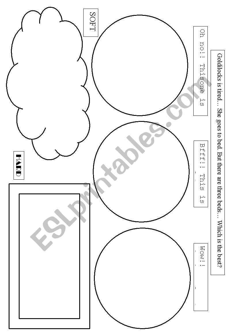 Goldilocks and opposites worksheet