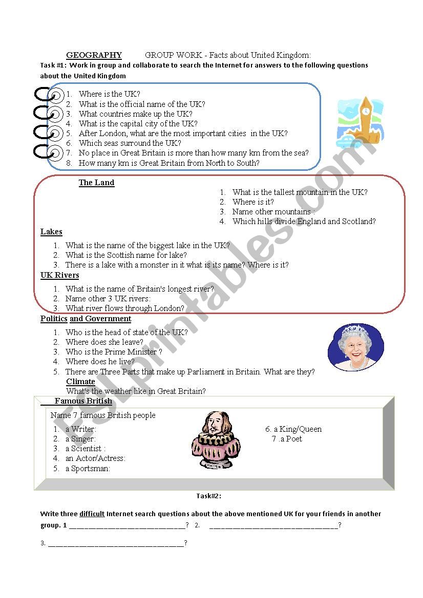 Internet scavenger hunt worksheet