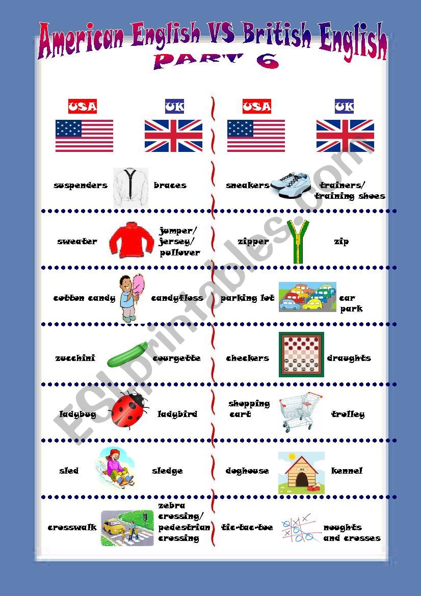 american-vs-british-english-esl-worksheet-by-vivienne71