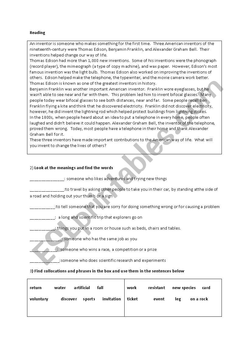 mixed test worksheet