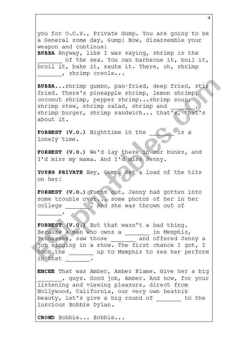 forrest gump chapters