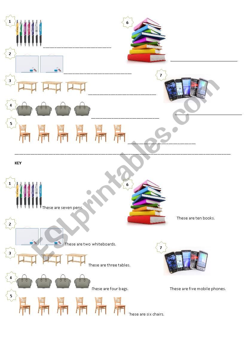 numbers and things  worksheet