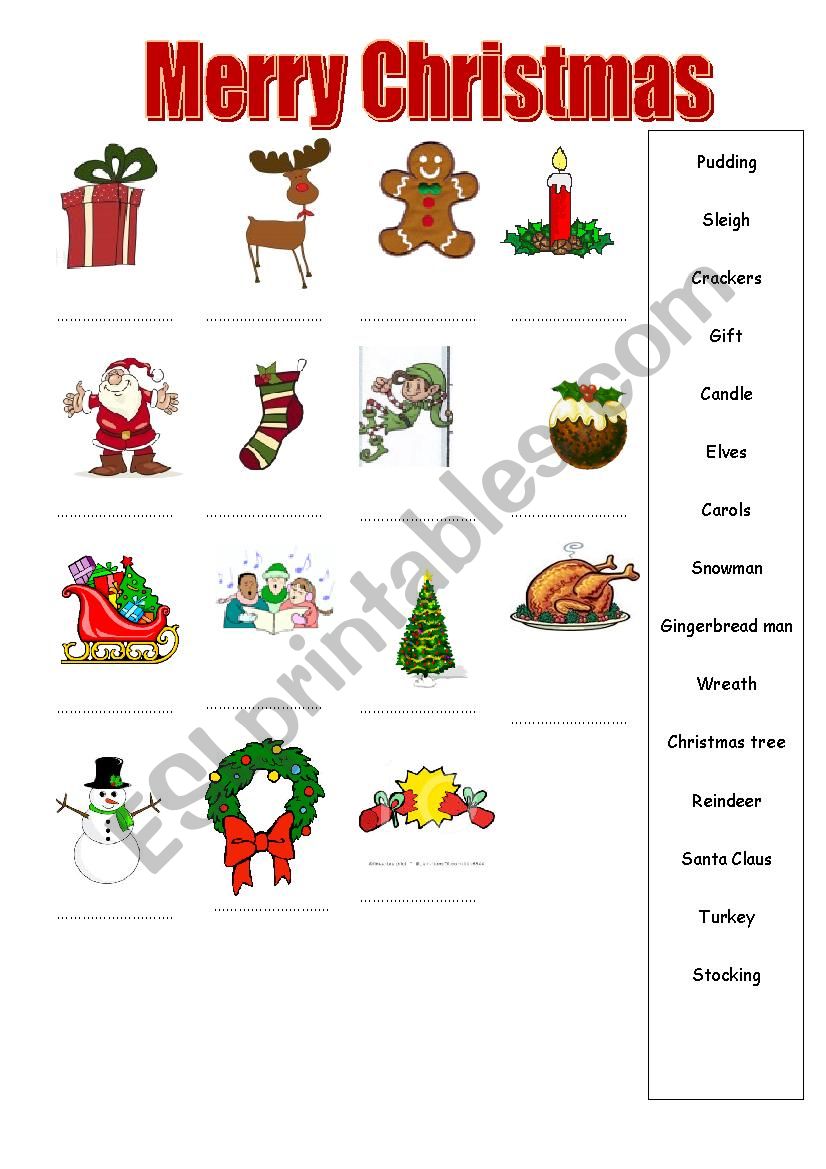 **Christmas Vocabulary