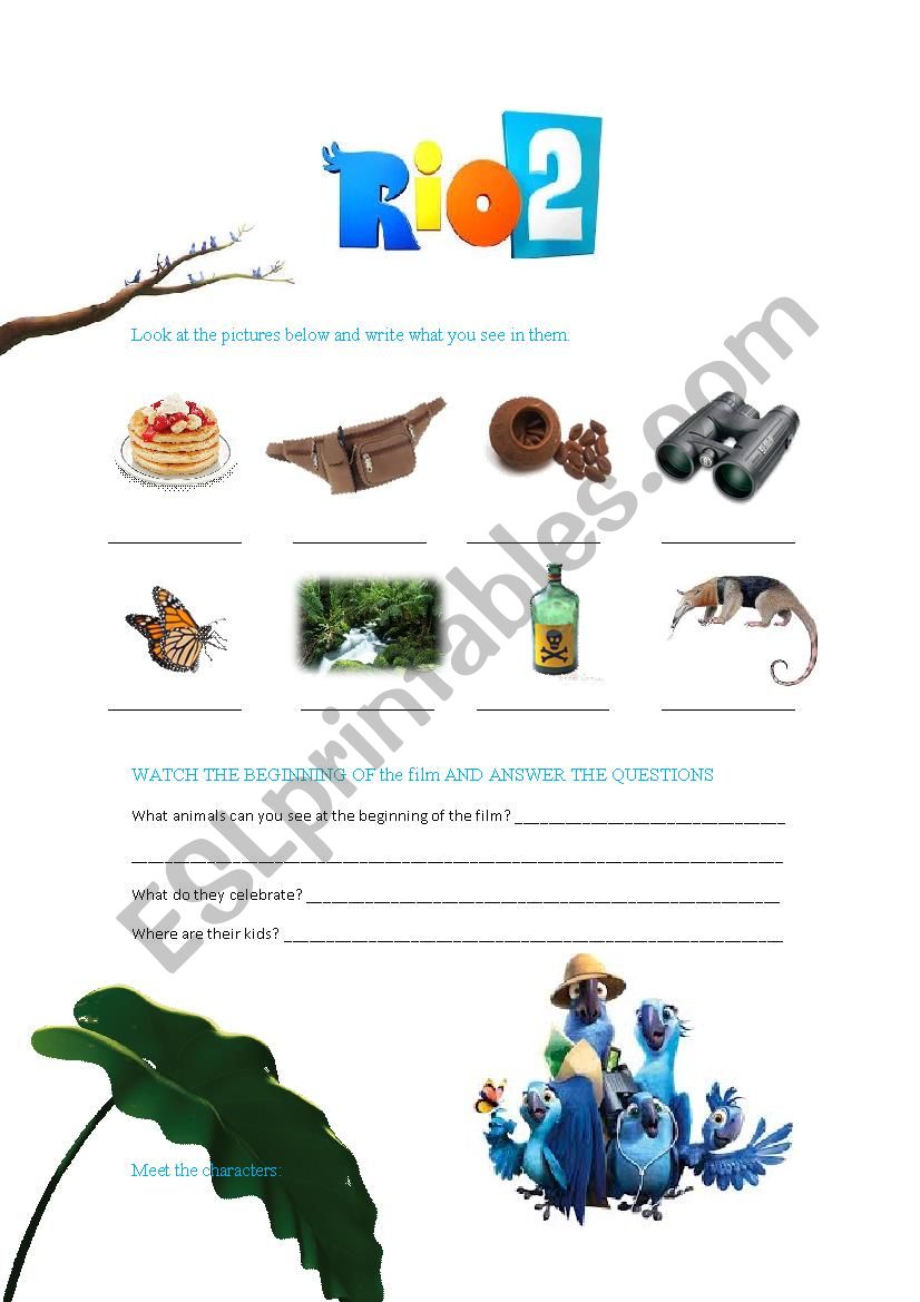 rio 2 worksheet 1 worksheet