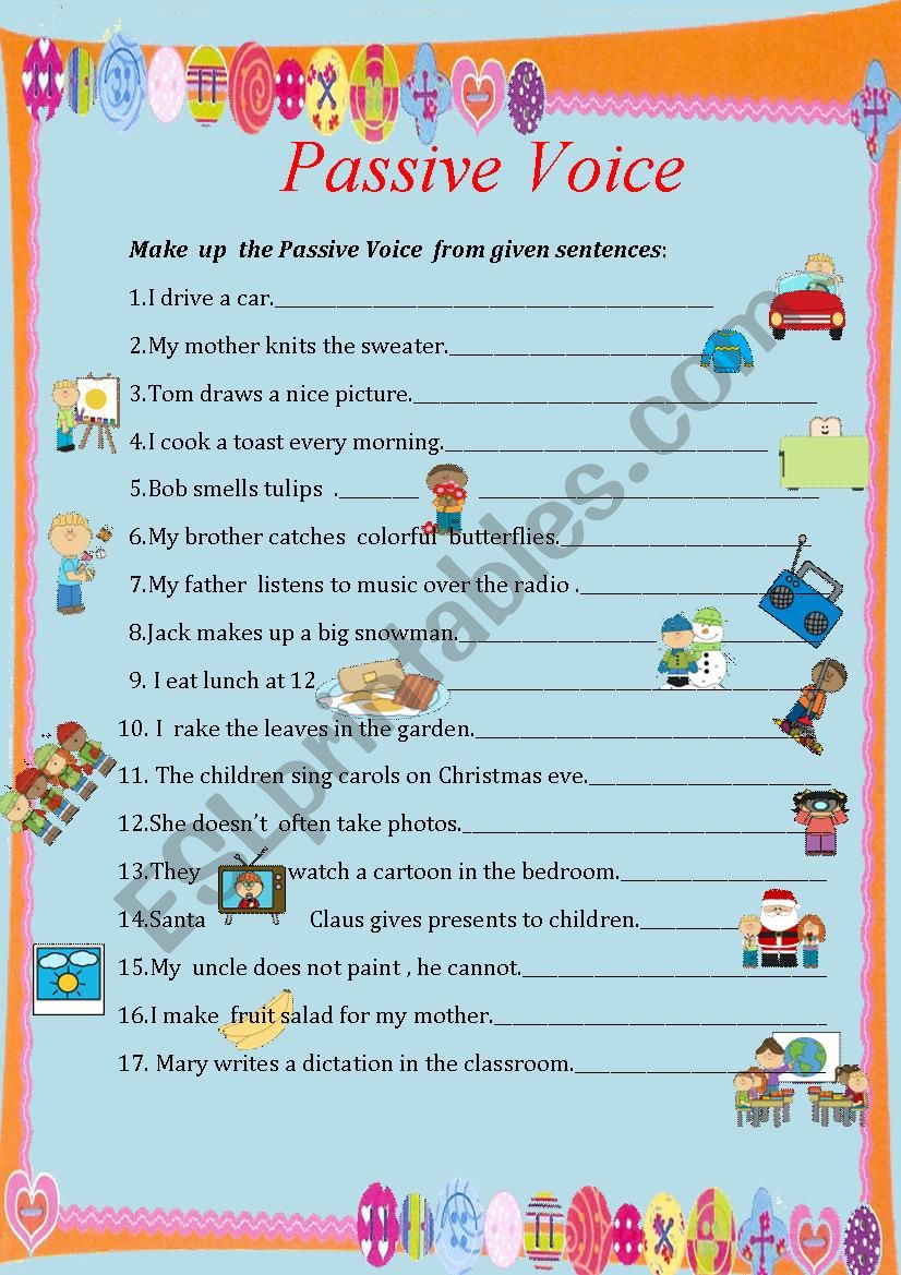 Passive Voice worksheet