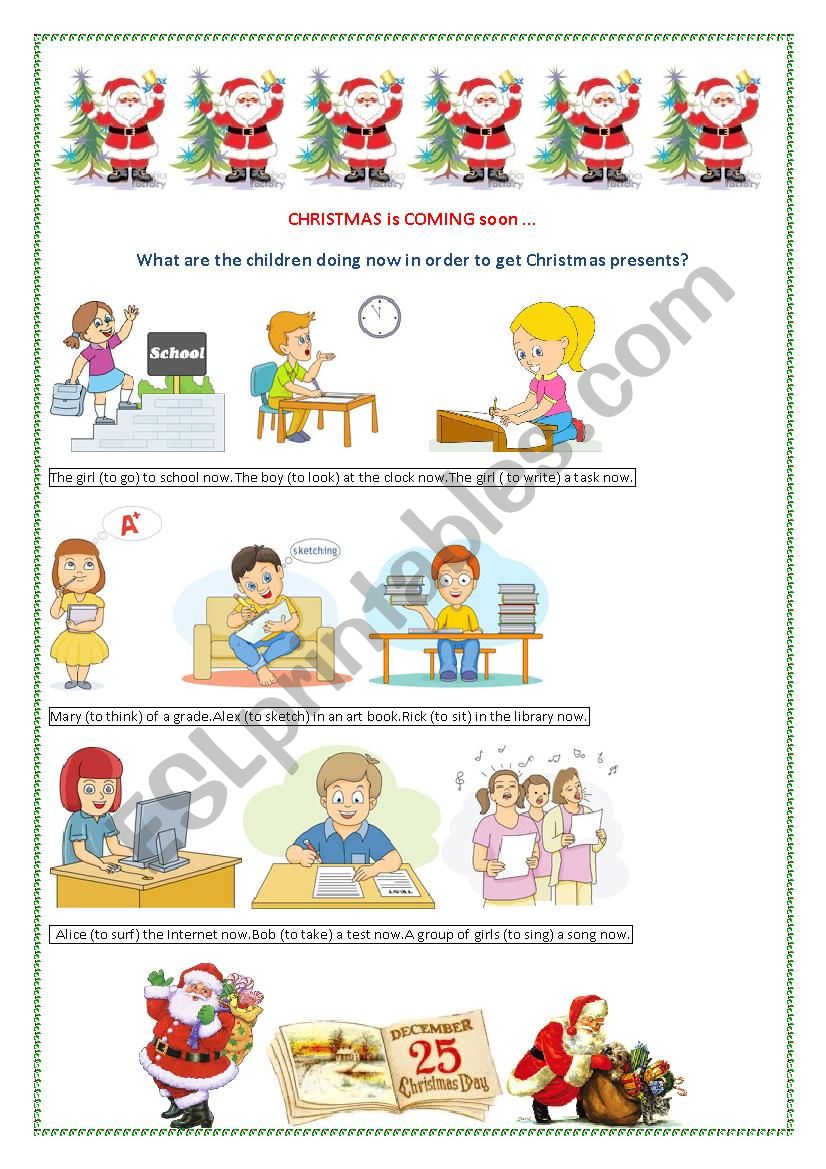 Christmas is coming soon.... worksheet