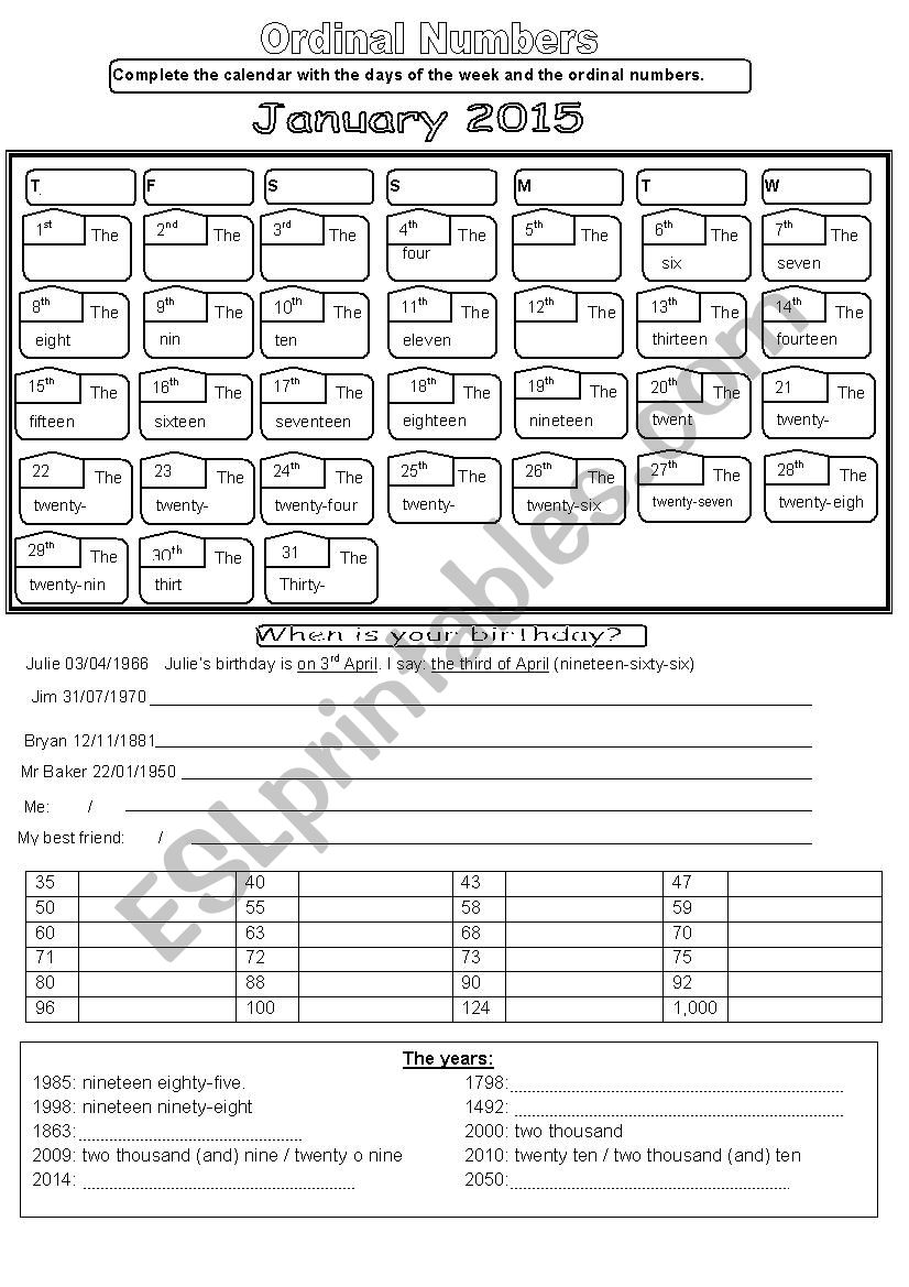 ordinal-numbers-calendar-january-2015-esl-worksheet-by-reb77