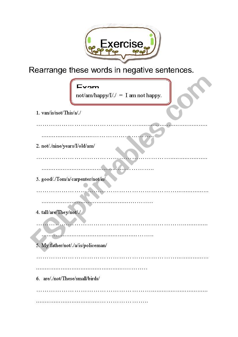 Verb to be  worksheet